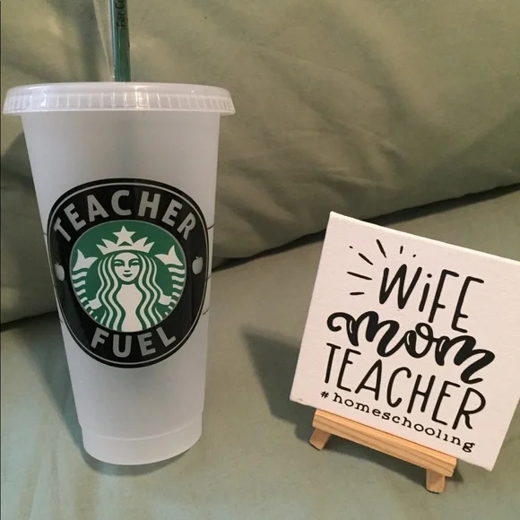 Starbucks reusable plastic cup with canvas sign - Picture 8 of 8